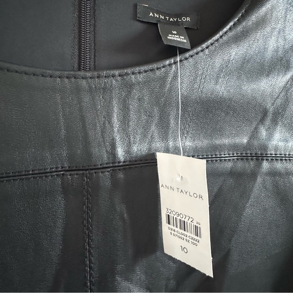 Ann Taylor Black Leather Dress - Picture 4 of 6